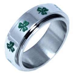 Irish Clover Spinner Ring luck of the irish clover clover ring irish green