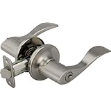Legend 809118 Wave Style Lever Handle Entry Front Door Knob Leverset Lockset, US15 Satin Nickel Finish