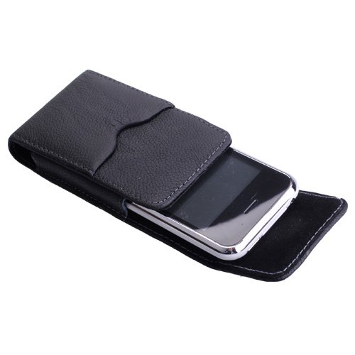 MobiMan® Premium- Genuine Leather Vertical Punch Case with Belt Clip for Motorola Defy