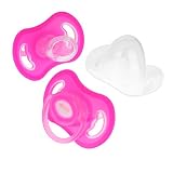 Vital Baby 2 Pack Soft Touch Pacifiers, Pink, 0+ Months