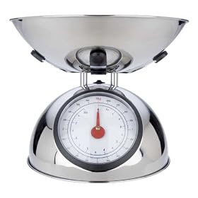 MIU 8-Pound Polished Stainless-Steel Analog Spring Scale