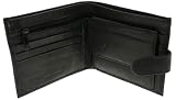 Soft Black Leather Wallet With Coin Storage & 3 Credit Card Slots