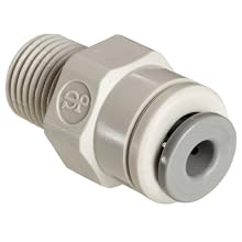 Celcon Push-to-Connect Tube Fitting, Acetal Copolymer, Straight Adapter, Tube OD x NPT Male
