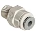 Celcon Push-to-Connect Tube Fitting, Acetal Copolymer, Straight Adapter, Tube OD x NPT Male
