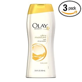 Olay Ultra Moisture Body Wash with Shea Butter, Packaging May Vary, 23.6-Ounce Bottles  (Pack of 3)