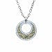 STARHAVEN "O" Sterling Silver & 18k Yellow Gold Blue Topaz Necklace