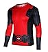 Afoxsos Super Hero Capitain America Solider Cycling Long Sleeves T-Shirt