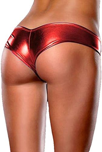 Women's Sexy Lingerie Shine Metallic Briefs Panty