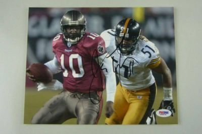 Steelers James Farrior Autographed/Hand Signed Authentic 8x10 Photo PSA