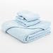3 Piece Bamboo Baby Set w/ Hooded Blanket/Bath Towel and 2 Wash cloths - Powder Blue