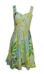 Knee Length Cotton Slit Tropical Print  Dress