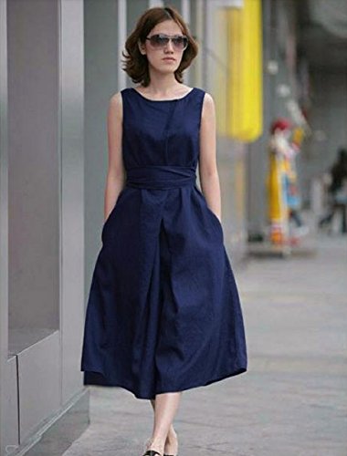 コットン バックリボン ノースリーブ サマードレス ワンピース ドレス チュニック 美脚 スカート ブラウス バスト オールインワン コンビネゾン シャツブラウス チュニックシャツ セットアップ カジュアル レディース 春物 夏物 可愛いスカーフ付き T-316