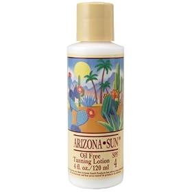 Arizona Sun Tanning Lotion SPF 4 - 4 oz - Tan With Natural Aloe Vera and Plants and Cacti from the Desert - Long Lasting Deep Dark Tan