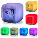 LED 7 Colour Changing Alarm Clock Thermometer