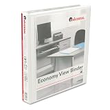 Universal 1" Round Ring Blue Three Ring Binder
