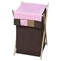 JoJo Designs Baby and Kids Clothes Laundry Hamper- Soho Pink and Brown