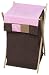 JoJo Designs Baby and Kids Clothes Laundry Hamper- Soho Pink and Brown