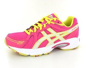 ASICS GEL-Excite GS Running Shoe (Little Kid/Big Kid),Hot Pink/White/Sun Yellow,4 M US Big Kid