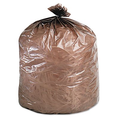 Stout EcoDegradable Bags, Extra Heavy Duty, 39 Gallons, 1.1 Milliliters, 33 x 44, Brown, 40/Carton (G3344B11)