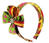 L. Erickson Cross Bow Headband 100% Silk - Cipriani Pink
