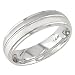 Women's 14K White Gold Engraved Comfort-Fit Wedding Band