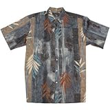 Tori Richard Big & Tall Woodwind Camp Shirt - GREY