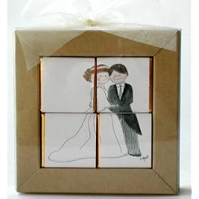 Chocolate Puzzle Wedding Favors - Formal Couple