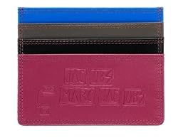 Marc By Marc Jacobs Limited Edition Leather Logo Color Block Business ID Card Case Bag Burgundy Multi