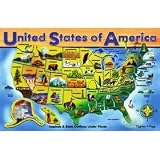 Melissa & Doug Deluxe Wooden USA Map