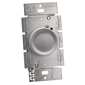 Click here to buy Lutron Rotary Dimmer D-600RH-WH 600 Watts White Incandescent Halogen 120v Switch Light... by Lutron Electronics.