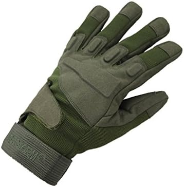 Golden Polymerization SWAT Fighting Full-Finger Gloves, Military Blackhawk Tactical Gloves For Airsoft Hunting Riding Cycling,1 Pair Olive