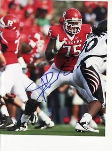 ANTHONY DAVIS RUTGERS SIGNED PHOTO SAN FRANCISCO 49ERS