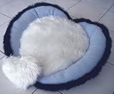 LUXURIOUS BLUE HEART PET BED
