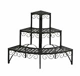 Landhaus Metall Blumentreppe Pflanzentreppe rund Blumenregal Blumenbank Garten Balkon