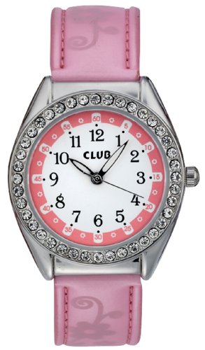 Club Girls Pink Leather Strap Watch A65141S14A