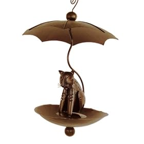 Cat-with-Umbrella Birdfeeder
