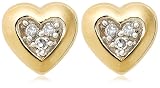 10k Yellow Gold Diamond Heart Earring (.04 cttw, I-J Color, I2-I3 Clarity)