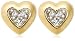 10k Yellow Gold Diamond Heart Earring (.04 cttw, I-J Color, I2-I3 Clarity)