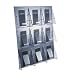 Deflecto 56801 Stand-tall 1-piece literature rack for magazines, 9 unbreakable pockets, clear