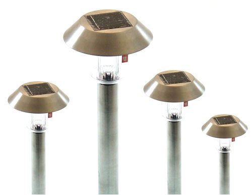 Pack of 8 high quality Stainless steel solar lights.
