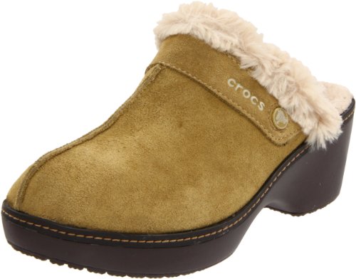 Crocs Women's Cobbler Clog,Olive/Espresso,6 M US