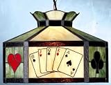 LAMPS BEAUTIFUL Tiffany Style Poker Card Playing Hanging Pendant by Meyda Tiffany--Excellent customer service--see our feedback.