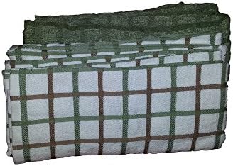 Ready Home Microfiber Kitchen Towels Beautiful New 10 Piece Set (4 Dish Cloths, 2 Hand Towels, 4 Drying Towels) Each Micro Fiber Towel Is Made of 100% Polyester. MACHINE WASH IN COLD WATER ONLY WITH LIKE COLORS, DO NOT BLEACH (Green)