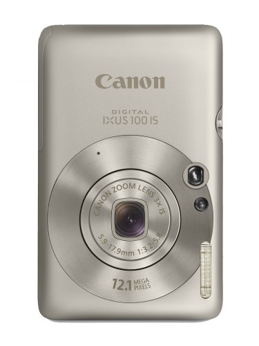 Canon Digital IXUS 100 IS Digitalkamera (12 Megapixel, 3-fach opt. Zoom, 6,4 cm (2,5 Zoll) Display, HDMI, SLIM) silber