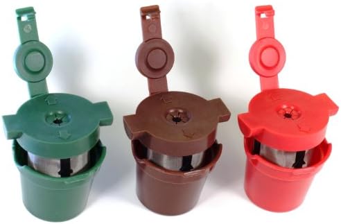 Fill In Advance K-Cup- Stainless Steel Gold Tone Filter, Reusable K-cup- with Sealed Fresh Locker Container- for Keurig Coffee Brewers. Keurig K-Cup Replacement.