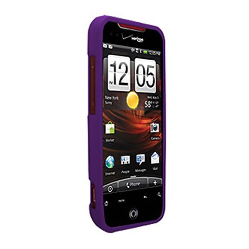 Amzer Rubberized Snap on Crystal Hard Case for HTC DROID Incredible PB31200 (Purple)