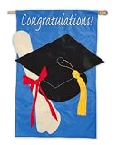 Regular Size Applique Flag Graduation Congratulations