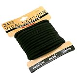 Vidal Sassoon VS12002 Thick Black No Crimper Elastics, 24-Count Packages (Pack of 10)