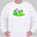 Sweatshirt with body, individuals, individual, humans, girl, grass, person, dog, huma...