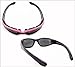 Bikershades Black Frame Motorcycle Rhinestone Sunglasses Foam Padded for Women.